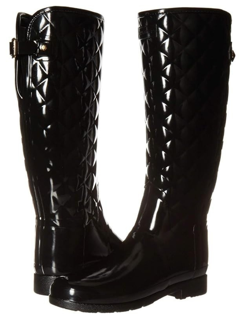 Hunter Women's Refined Adjustable Quilted Slim Fit Tall Rain Boots 11